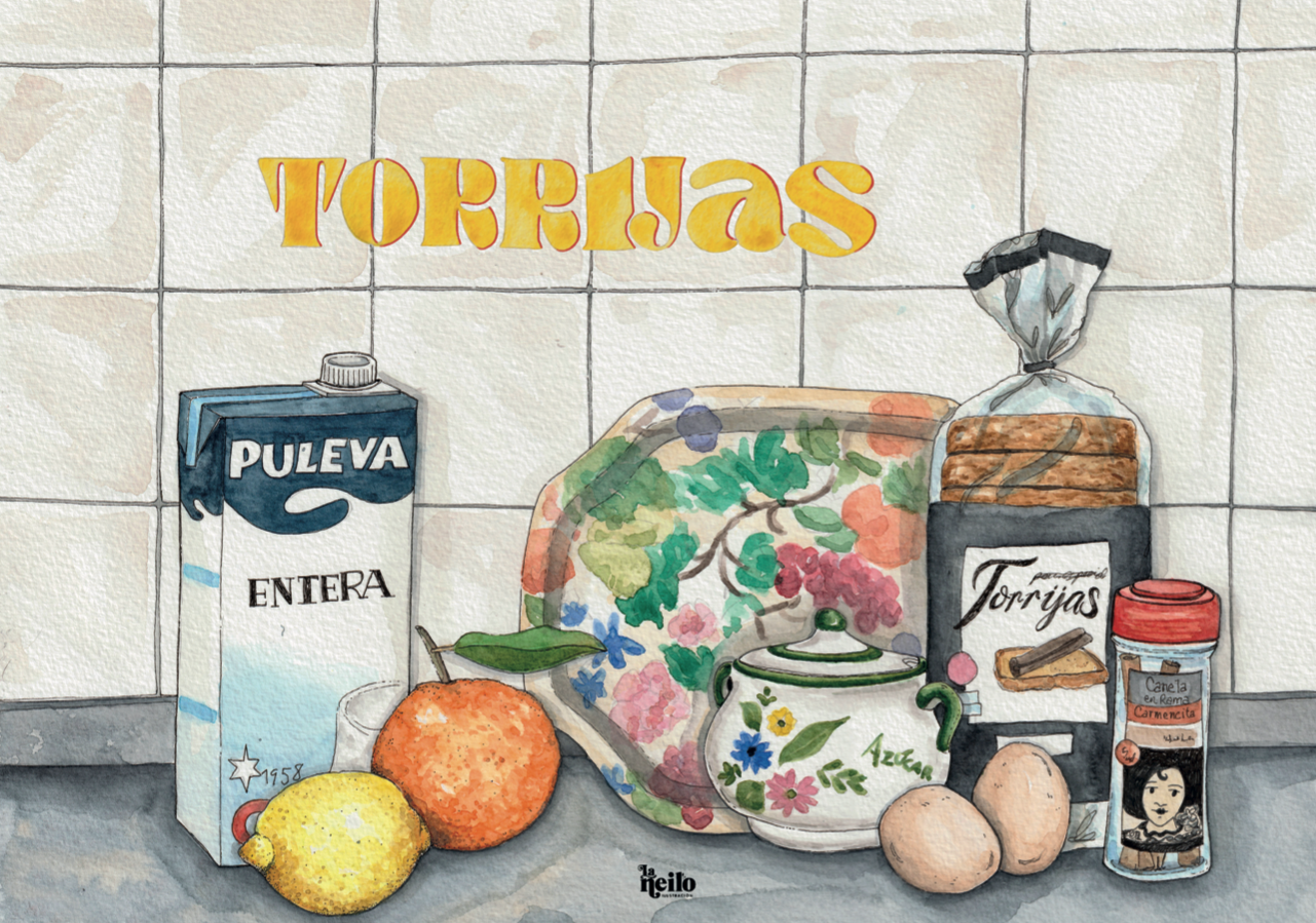 Lámina Torrijas en la cocina