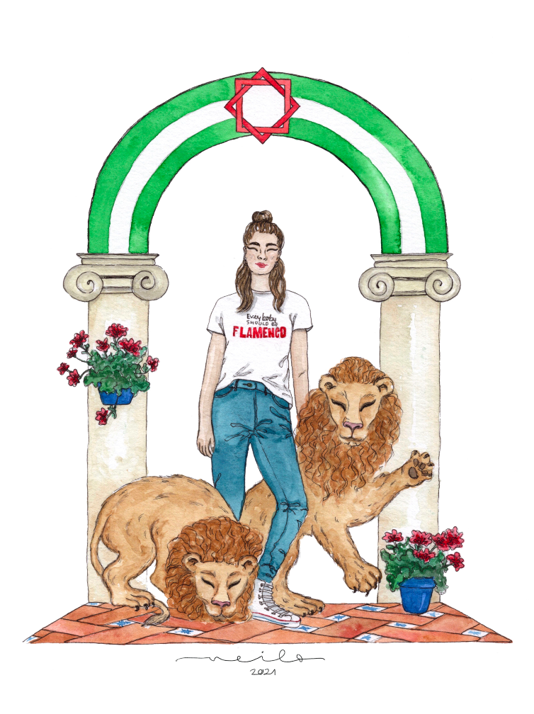 Lámina Andalucía es mujer