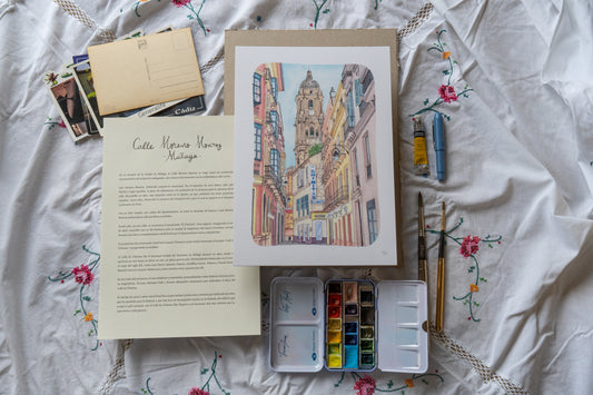 Lámina Calle Moreno Monroy - Málaga