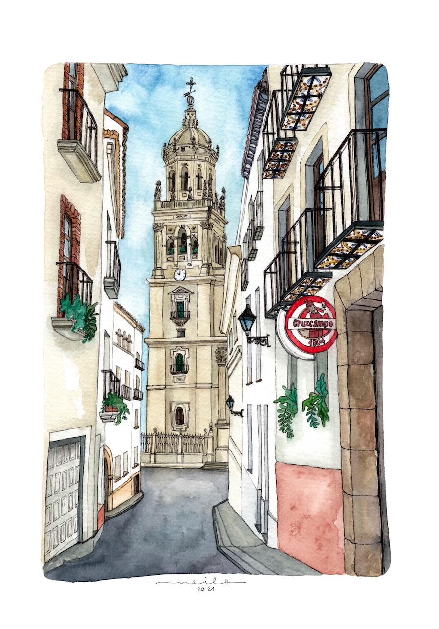 Lámina Calle Obispo González - Jaén