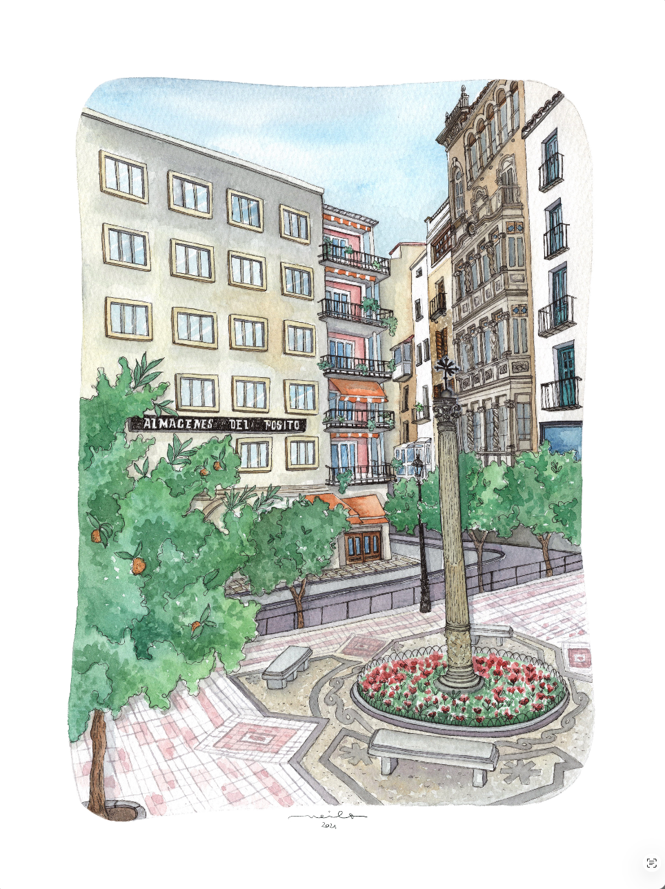 Lámina Plaza del Pósito - Jaén