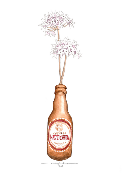 Lámina Victoria y biznaga - Botellines & Flores