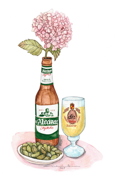 Lámina Alcázar Leyenda - Botellines & Flores