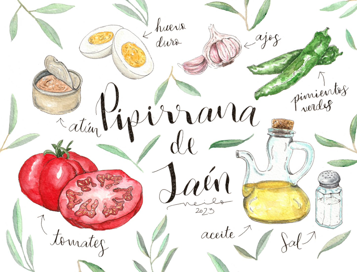 Lámina Pipirrana de Jaén