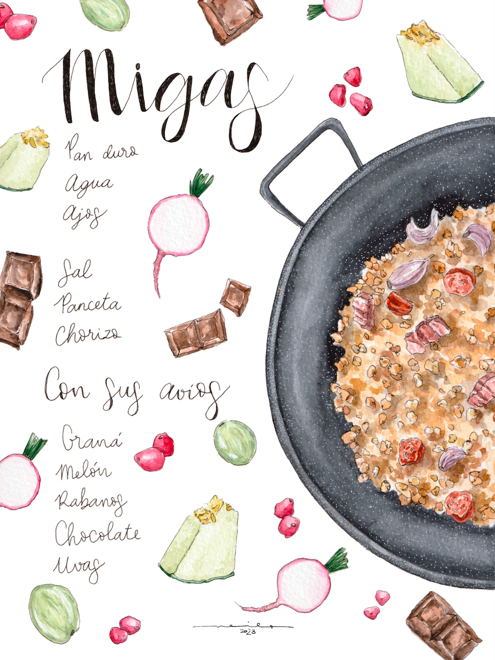 Lámina Migas con sus avíos