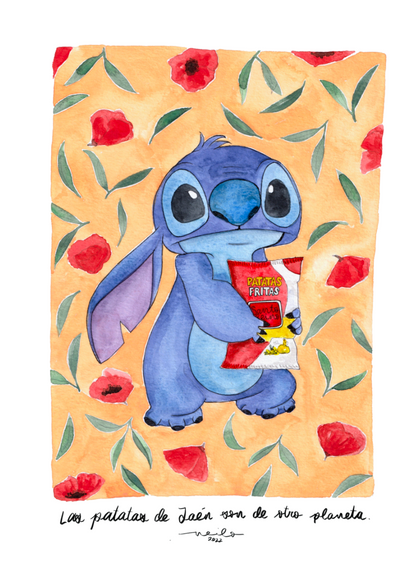 Lámina Stitch & Patatas Santo Reino