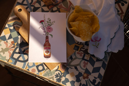 Lámina Águila y flores - Botellines & Flores