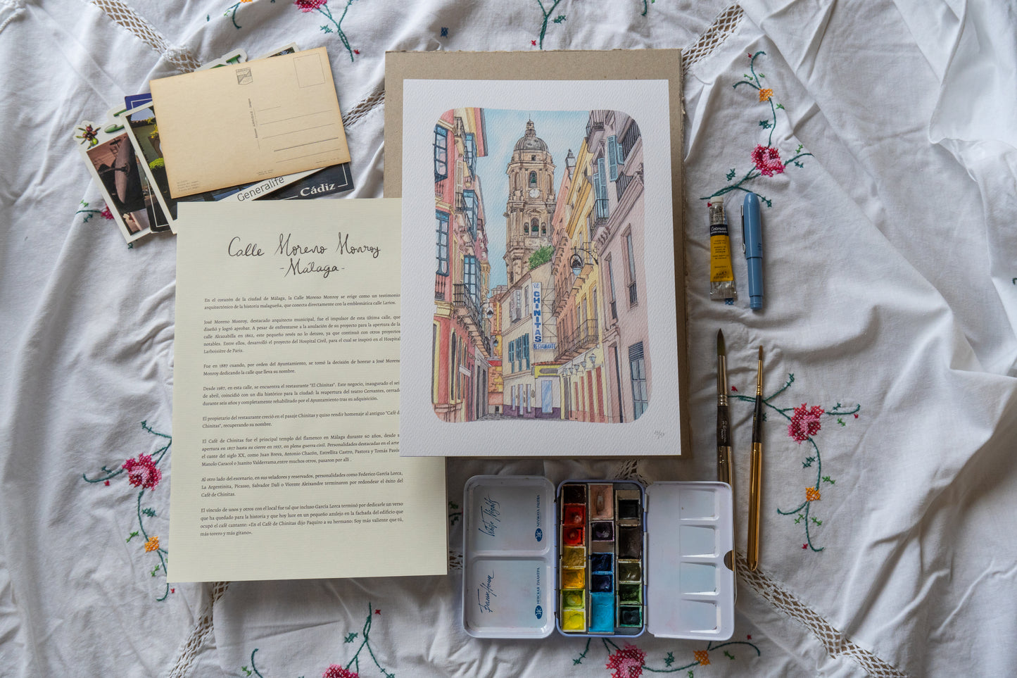 Lámina Calle Moreno Monroy - Málaga