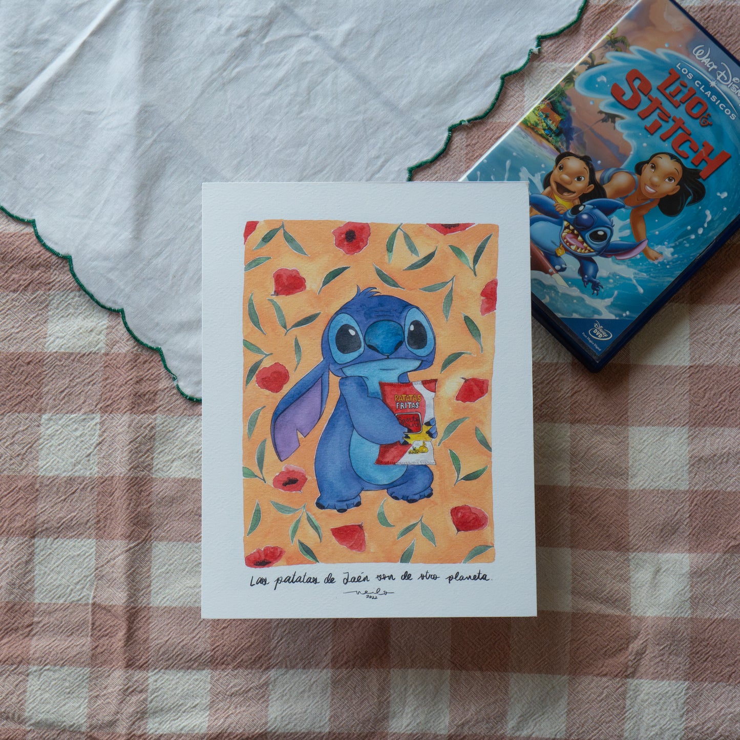 Lámina Stitch & Patatas Santo Reino