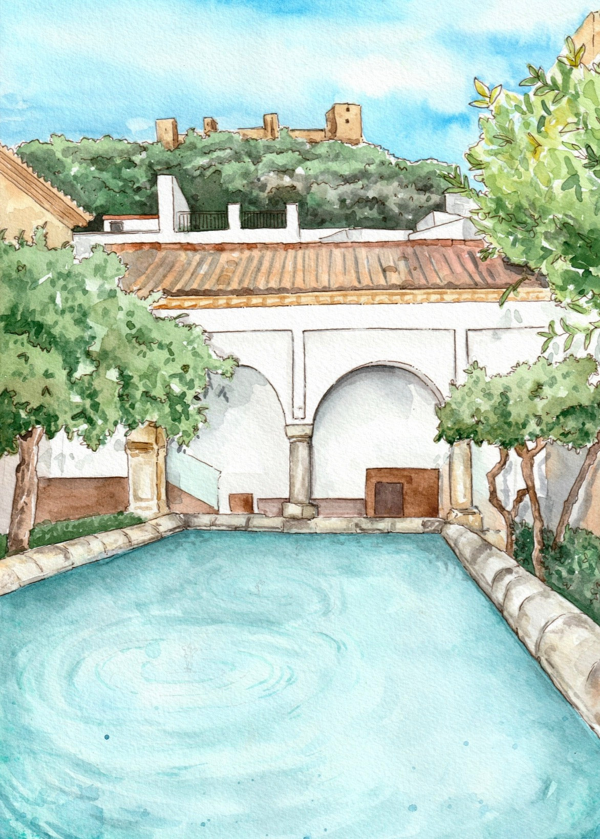 Lámina Patio de la Magdalena - Jaén