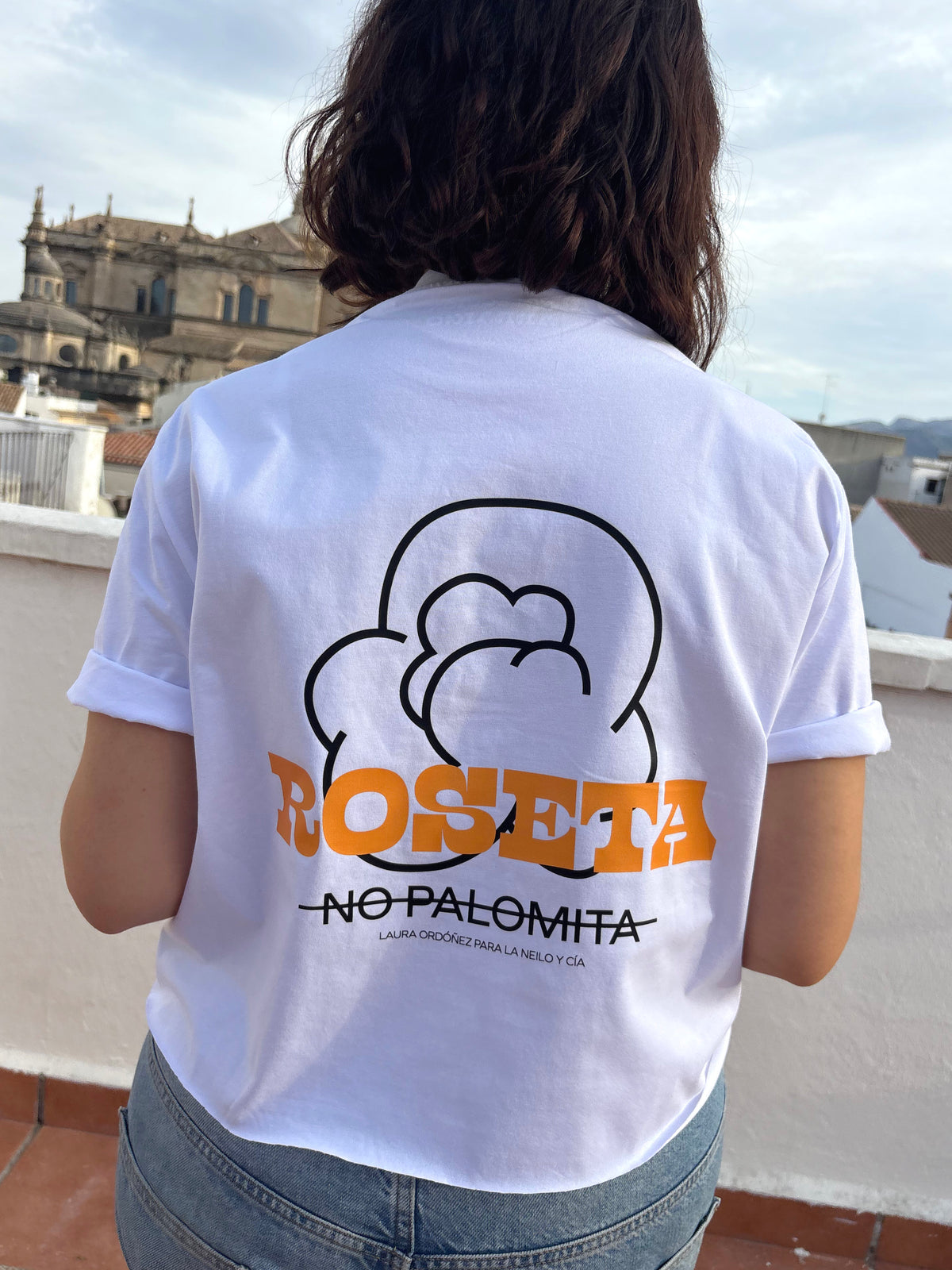 Camiseta blanca - Roseta