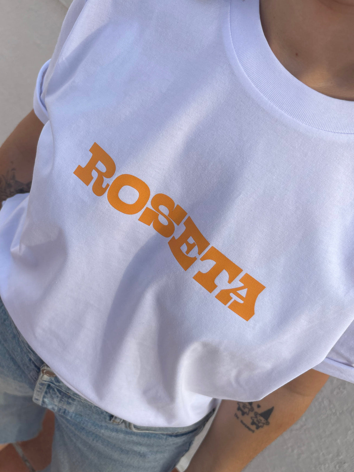 Camiseta blanca - Roseta