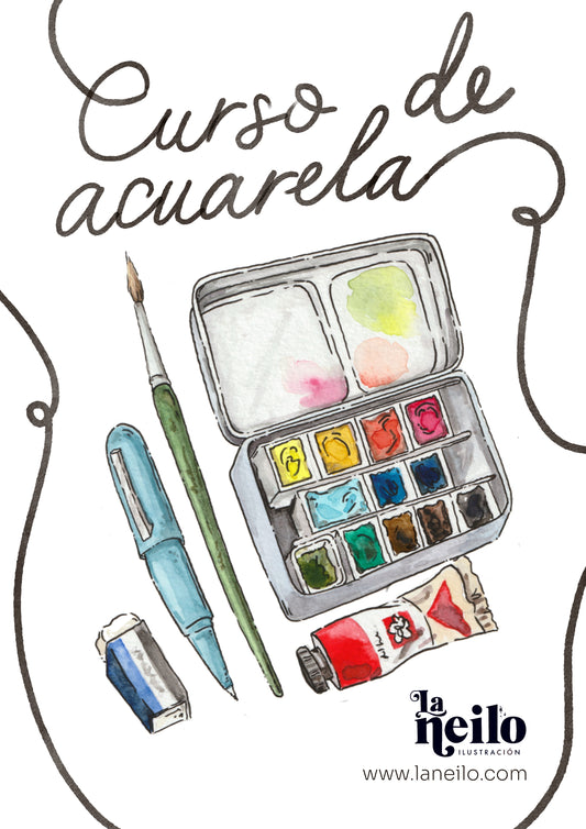 Curso continuo ilustración en acuarela
