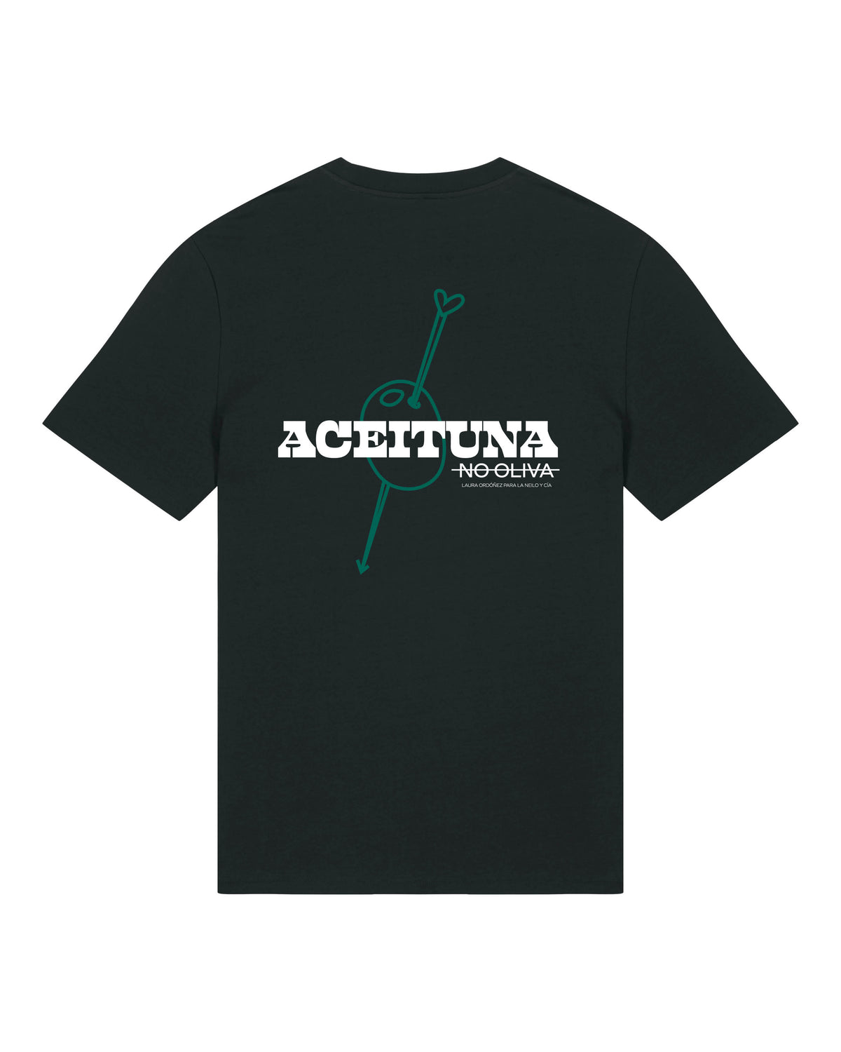 Camiseta negra - Aceituna