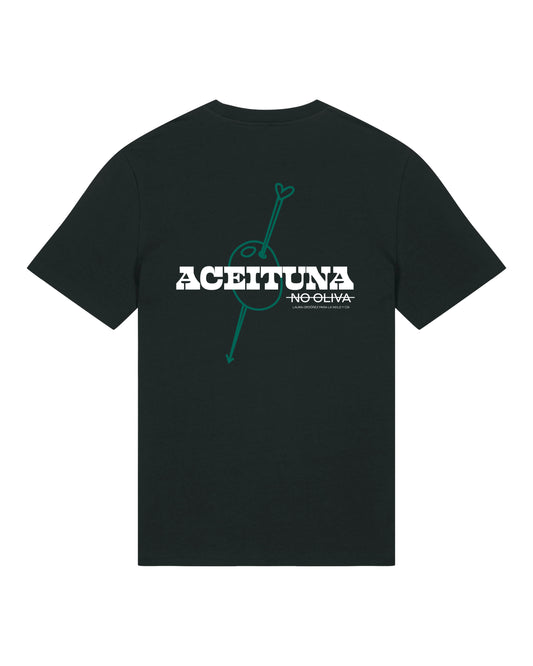 Camiseta negra - Aceituna