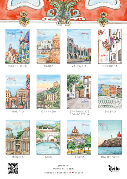 Almanaque de pared - Ibérico 2026