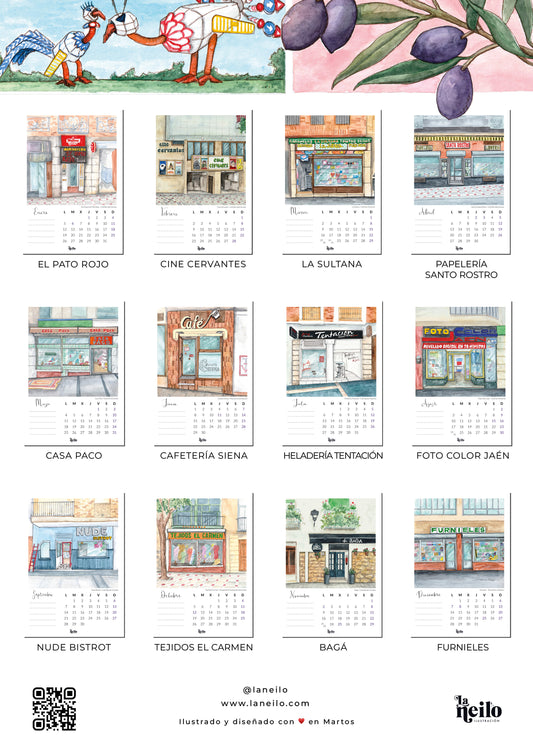 Almanaque de pared - Jaén 2026