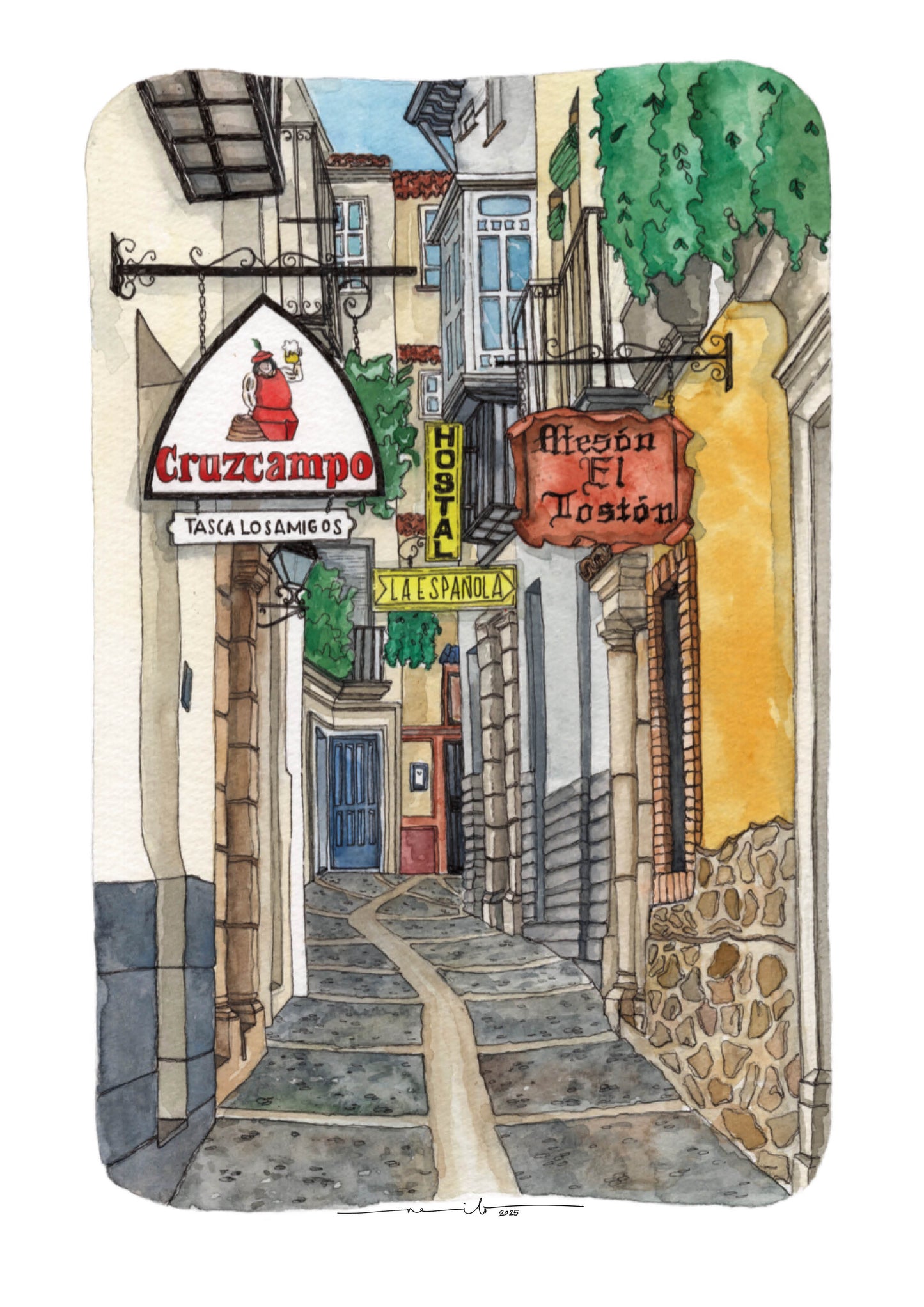 Lámina Calle Bernardo López - Jaén