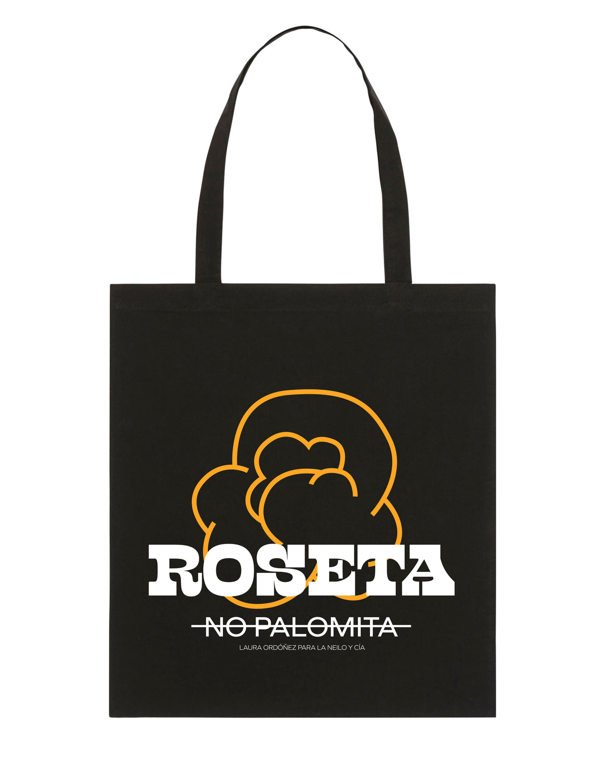 Totebag Negra Roseta